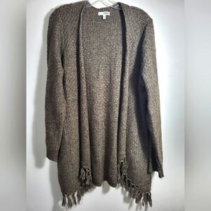 Sonoma brown tweed like open cardigan women's XXL  2075